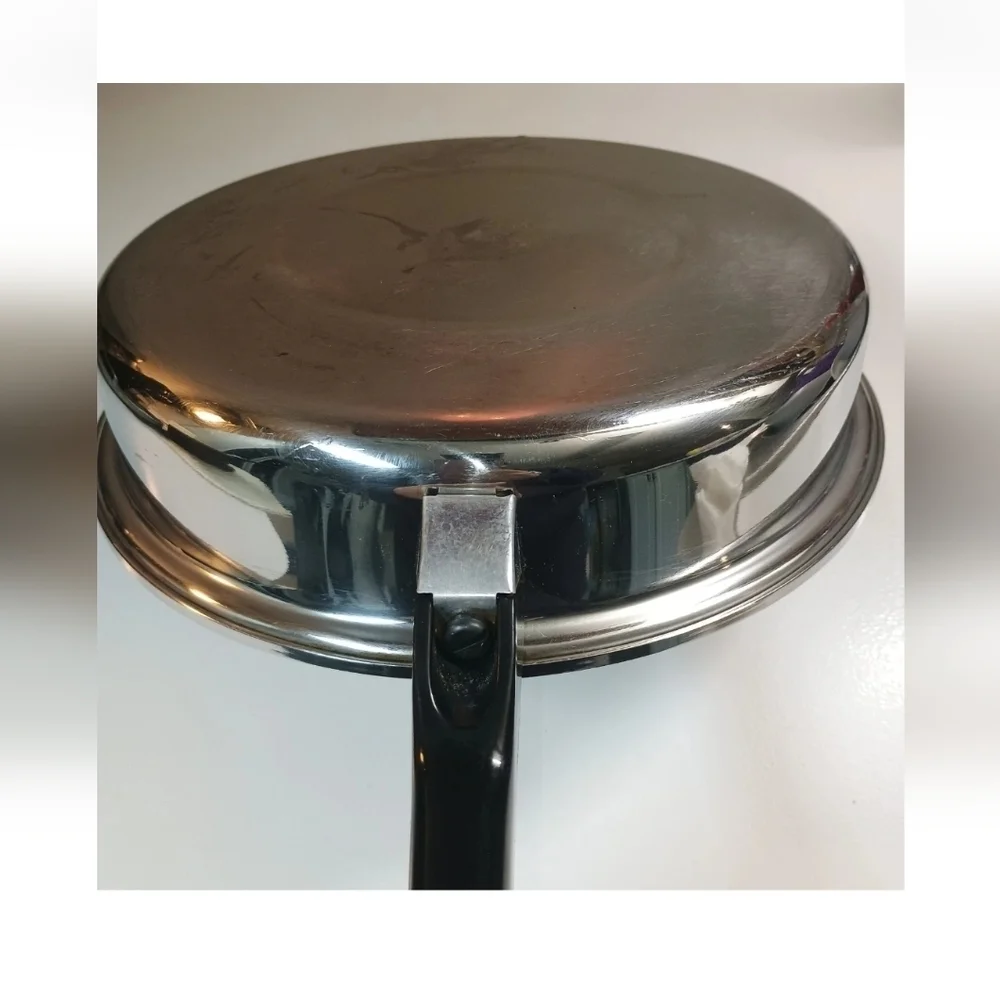Vintage Vogue Stainless Steel 3 Ply 18-8 Frying Skillet Pan 10 Inch